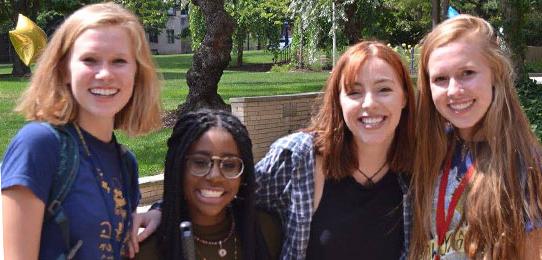 Students visiting The University of Akron